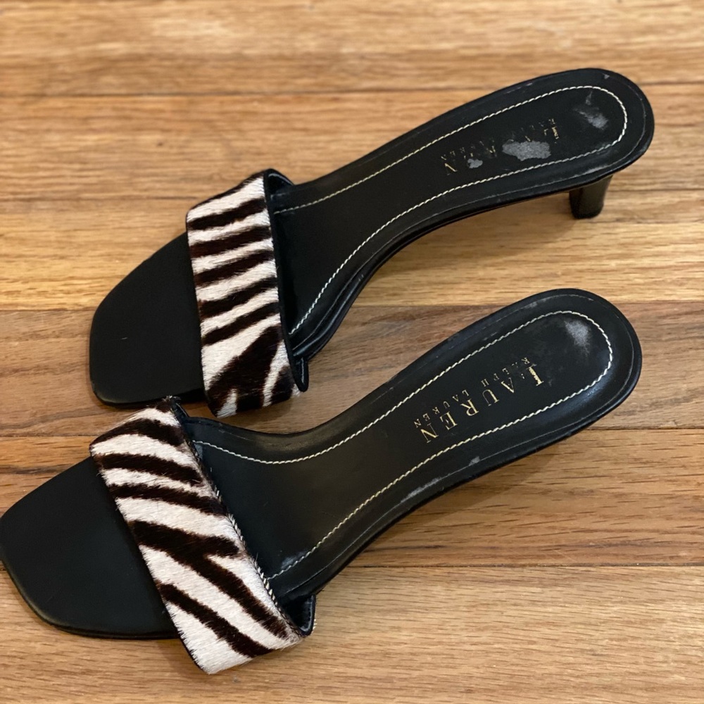 Zebra single strap heel - Picture 2 of 3
